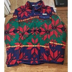 Polo Ralph Lauren Mens XL Fair Isle Fleece Sweater Christmas Aztec Pullover